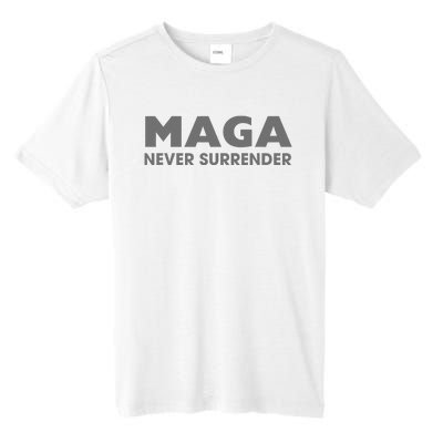 Trump Dark Maga Never Surrender Tall Fusion ChromaSoft Performance T-Shirt