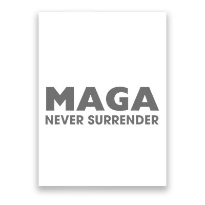 Trump Dark Maga Never Surrender Poster