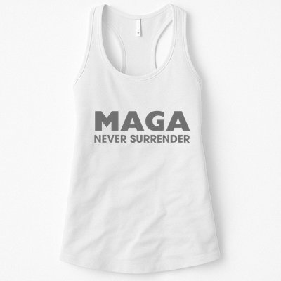 Trump Dark Maga Never Surrender Womens Tank Top