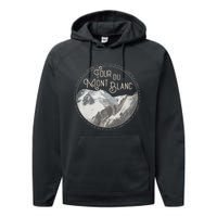 Tour Du Mont Blanc Gear European Hiking Trail Souvenir Hiker Performance Fleece Hoodie