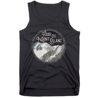 Tour Du Mont Blanc Gear European Hiking Trail Souvenir Hiker Tank Top