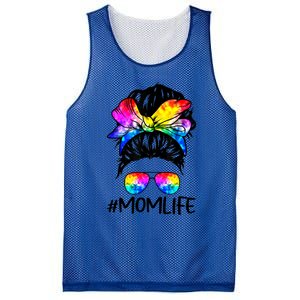 Tie Dye Mom Messy Bun Lgbtq Rainbow Proud Mom Lesbian Funny Gift Mesh Reversible Basketball Jersey Tank