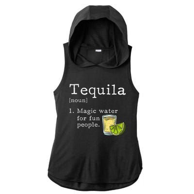 Tequila Definition Magic Water For Fun People Drinking Ladies PosiCharge Tri-Blend Wicking Draft Hoodie Tank