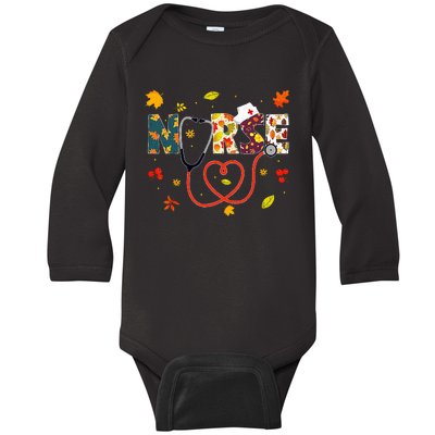 Turkey Day Nursing Thanksgiving Nurse Baby Long Sleeve Bodysuit