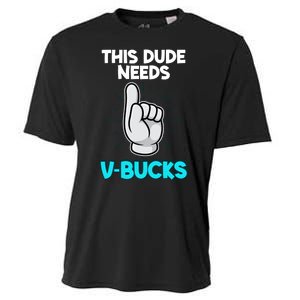 This Dude Needs V Bucks Funny Cooling Performance Crew T-Shirt