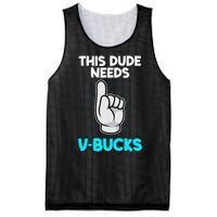 This Dude Needs V Bucks Funny Mesh Reversible Basketball Jersey Tank