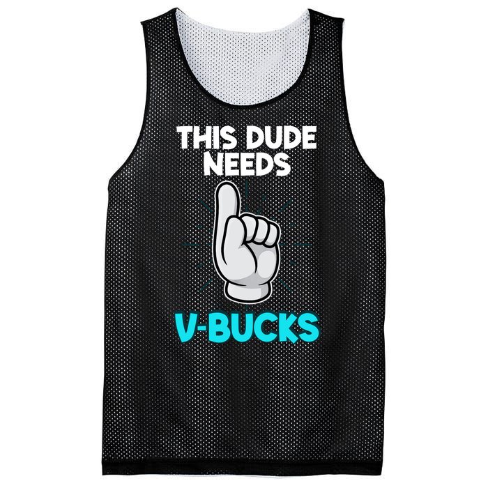 This Dude Needs V Bucks Funny Mesh Reversible Basketball Jersey Tank