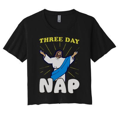 Three Day Nap Jesus Women's Crop Top Tee