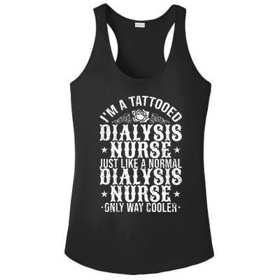 Tattooed Dialysis Nurse Gift Ladies PosiCharge Competitor Racerback Tank