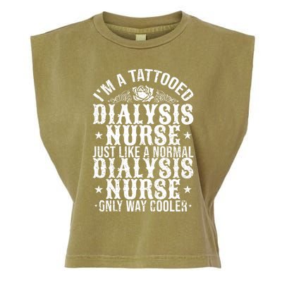 Tattooed Dialysis Nurse Gift Garment-Dyed Women's Muscle Tee