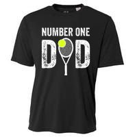 Tennis Dad Number One Daddy With Tennis Sayings Cooling Performance Crew T-Shirt