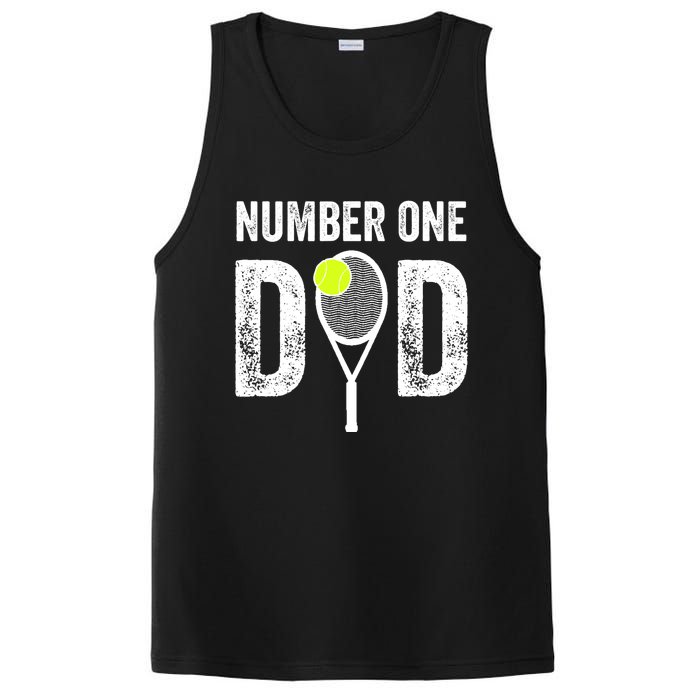 Tennis Dad Number One Daddy With Tennis Sayings PosiCharge Competitor Tank