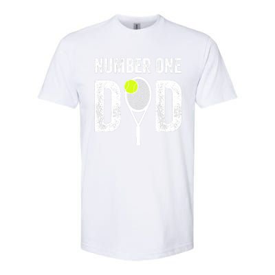 Tennis Dad Number One Daddy With Tennis Sayings Softstyle CVC T-Shirt