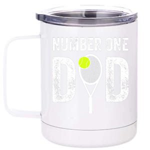 Tennis Dad Number One Daddy With Tennis Sayings 12 oz Stainless Steel Tumbler Cup