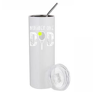 Tennis Dad Number One Daddy With Tennis Sayings Stainless Steel Tumbler