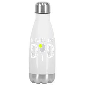 Tennis Dad Number One Daddy With Tennis Sayings Stainless Steel Insulated Water Bottle