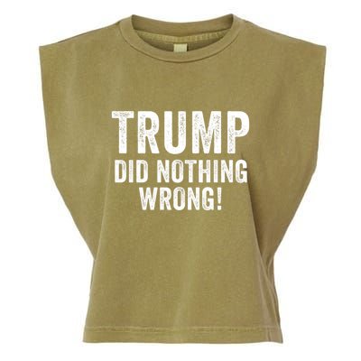 Trump Did Nothing Wrong Trump 2024 Red Wave Trump Was Right About Everything Garment-Dyed Women's Muscle Tee
