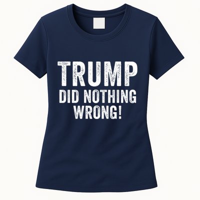 Trump Did Nothing Wrong Trump 2024 Red Wave Trump Was Right About Everything Womens T-Shirt