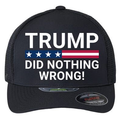Trump Did Nothing Wrong Red Wave Trump 2024 Trump Was Right About Everything Flexfit Unipanel Trucker Cap