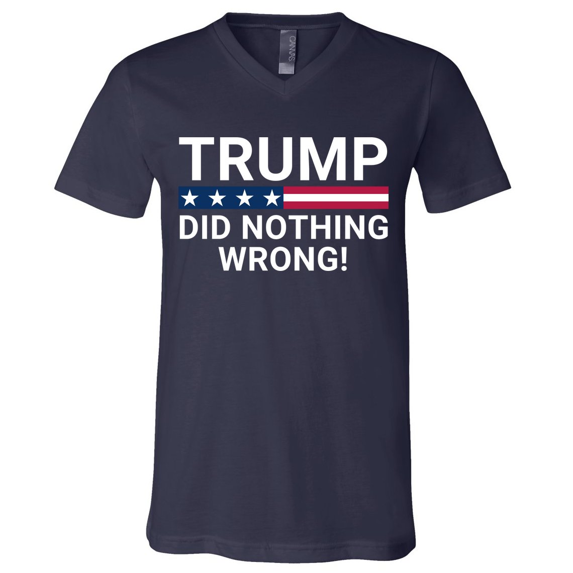 Trump Did Nothing Wrong Red Wave Trump 2024 Trump Was Right About Everything V-Neck T-Shirt