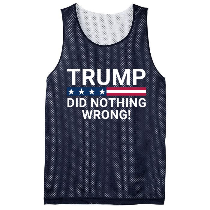 Trump Did Nothing Wrong Red Wave Trump 2024 Trump Was Right About Everything Mesh Reversible Basketball Jersey Tank