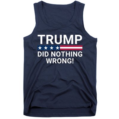 Trump Did Nothing Wrong Red Wave Trump 2024 Trump Was Right About Everything Tank Top