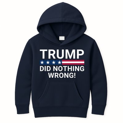 Trump Did Nothing Wrong Red Wave Trump 2024 Trump Was Right About Everything Kids Hoodie