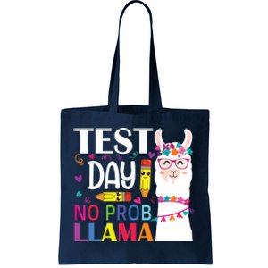 Test Day No Probllama Llama Teacher Testing Day Tote Bag