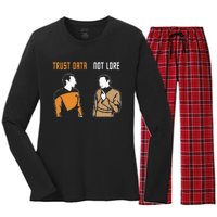 Trust Data Not Lore Women's Long Sleeve Flannel Pajama Set 