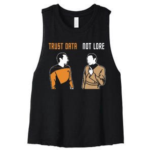 Trust Data Not Lore Women's Racerback Cropped Tank