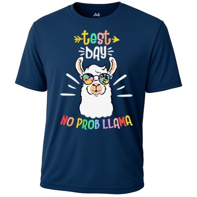 Test Day No Prob Llama Cute Test Day For Teachers Students Cooling Performance Crew T-Shirt