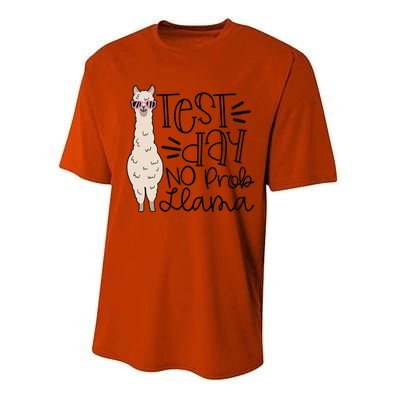 Test Day No Prob Llama Teacher Testing Day Performance Sprint T-Shirt