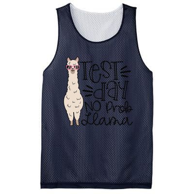 Test Day No Prob Llama Teacher Testing Day Mesh Reversible Basketball Jersey Tank