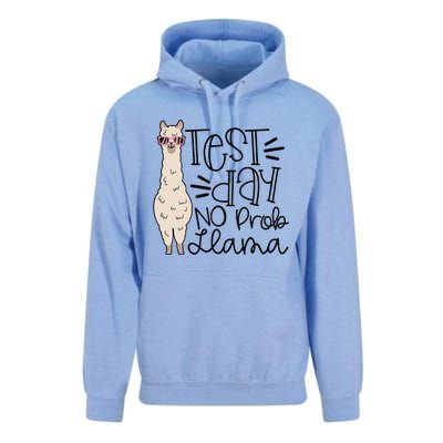 Test Day No Prob Llama Teacher Testing Day Unisex Surf Hoodie