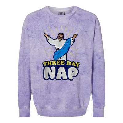 Three Day Nap Jesus Colorblast Crewneck Sweatshirt