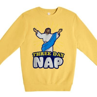 Three Day Nap Jesus Premium Crewneck Sweatshirt