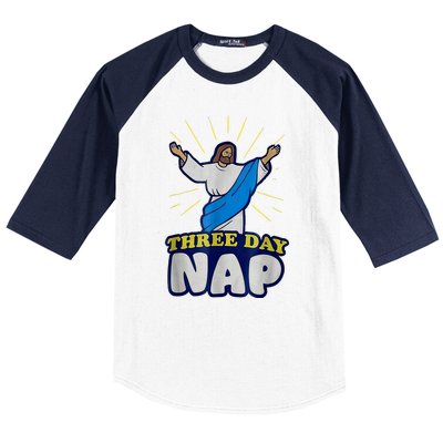 Three Day Nap Jesus Baseball Sleeve Shirt