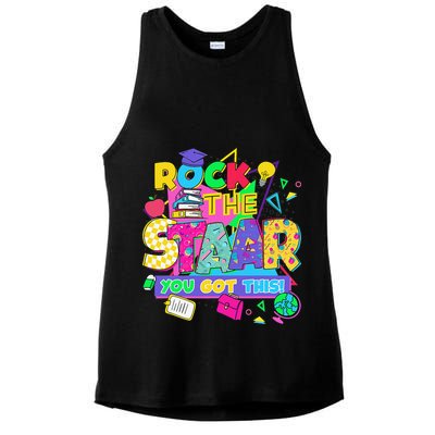 Test Day New- Rock The Test Teacher Testing Day You Got Ladies PosiCharge Tri-Blend Wicking Tank