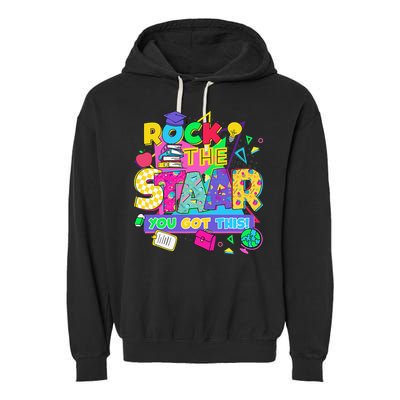Test Day New- Rock The Test Teacher Testing Day You Got Garment-Dyed Fleece Hoodie