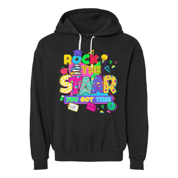 Test Day New- Rock The Test Teacher Testing Day You Got Garment-Dyed Fleece Hoodie