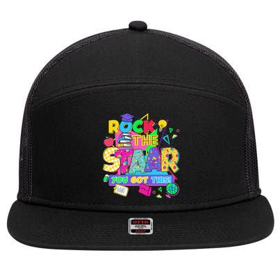 Test Day New- Rock The Test Teacher Testing Day You Got 7 Panel Mesh Trucker Snapback Hat