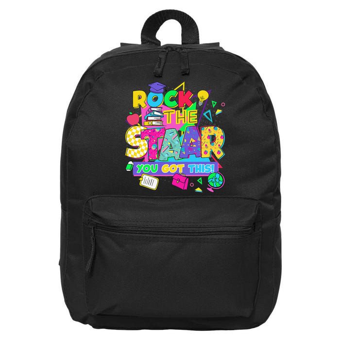 Test Day New- Rock The Test Teacher Testing Day You Got 16 in Basic Backpack