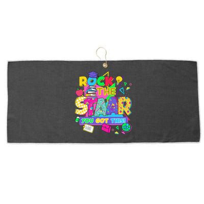 Test Day New- Rock The Test Teacher Testing Day You Got Large Microfiber Waffle Golf Towel