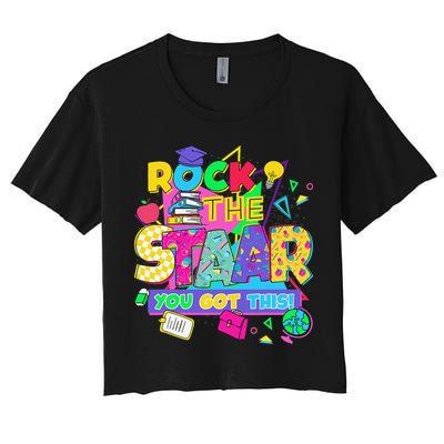 Test Day New- Rock The Test Teacher Testing Day You Got Crop Top