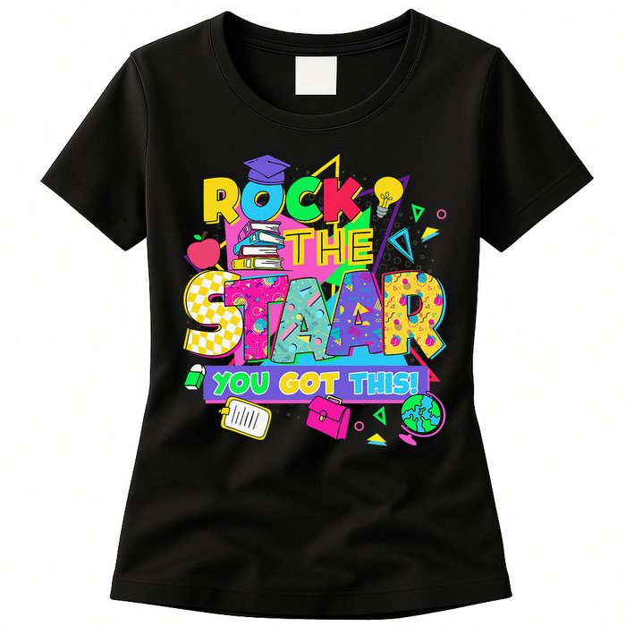Test Day New- Rock The Test Teacher Testing Day You Got Womens T-Shirt