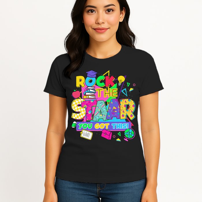 Test Day New- Rock The Test Teacher Testing Day You Got Womens T-Shirt