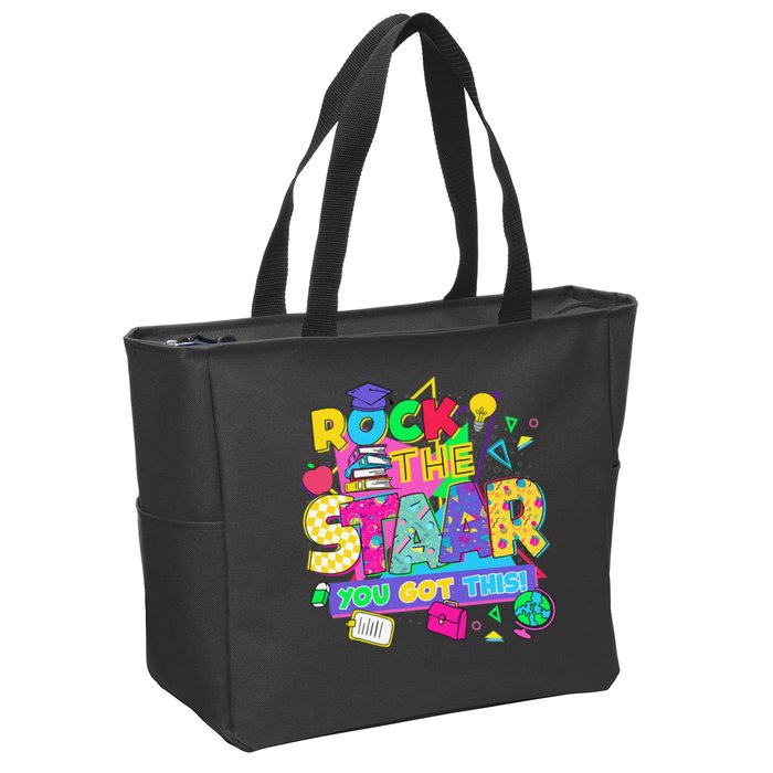 Test Day New- Rock The Test Teacher Testing Day You Got Zip Tote Bag
