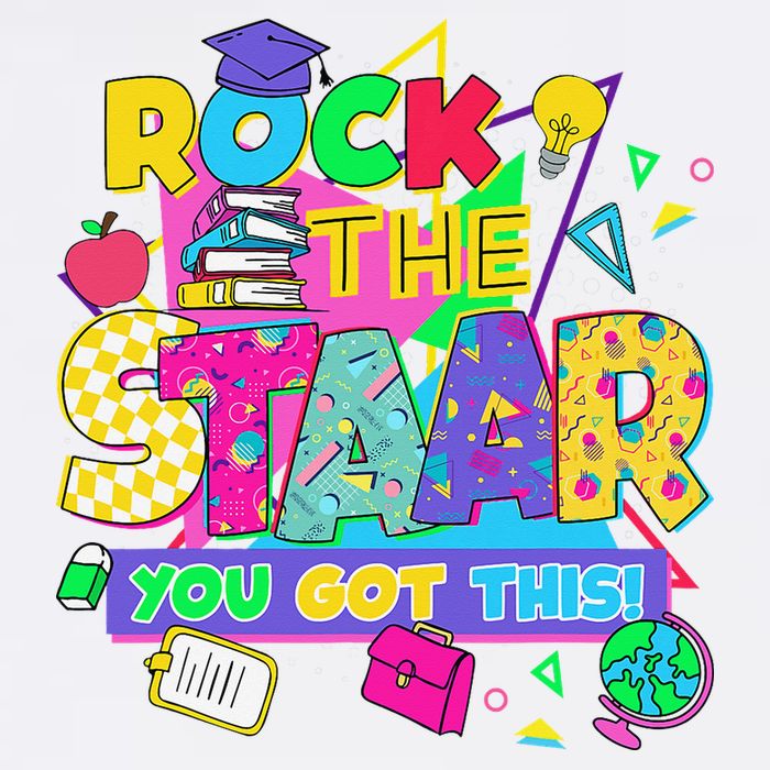 Test Day New- Rock The Test Teacher Testing Day You Got Garment-Dyed Sweatshirt