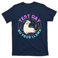 Test Day No Probllama Llama Teacher Testing Day Design T-Shirt