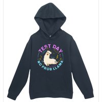 Test Day No Probllama Llama Teacher Testing Day Design Urban Pullover Hoodie